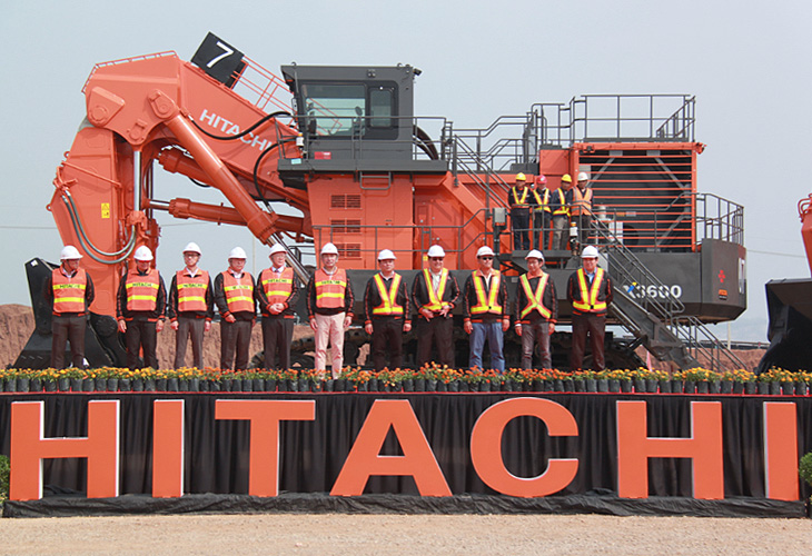 Group Photo with Mining Excavator EX3600-6LD